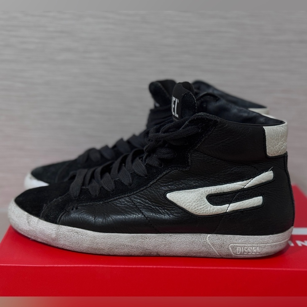 Diesel S-Leroji Mid W Womens Black Leather Lifestyle Sneakers Shoes In Sz. 7.5 - Picture 10 of 17